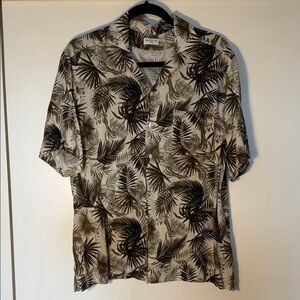Bagutta Tropical Leaf Pattern Shirt